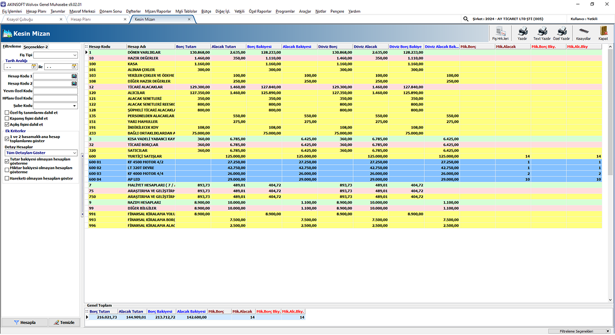 Wolvox Genel Muhasebe